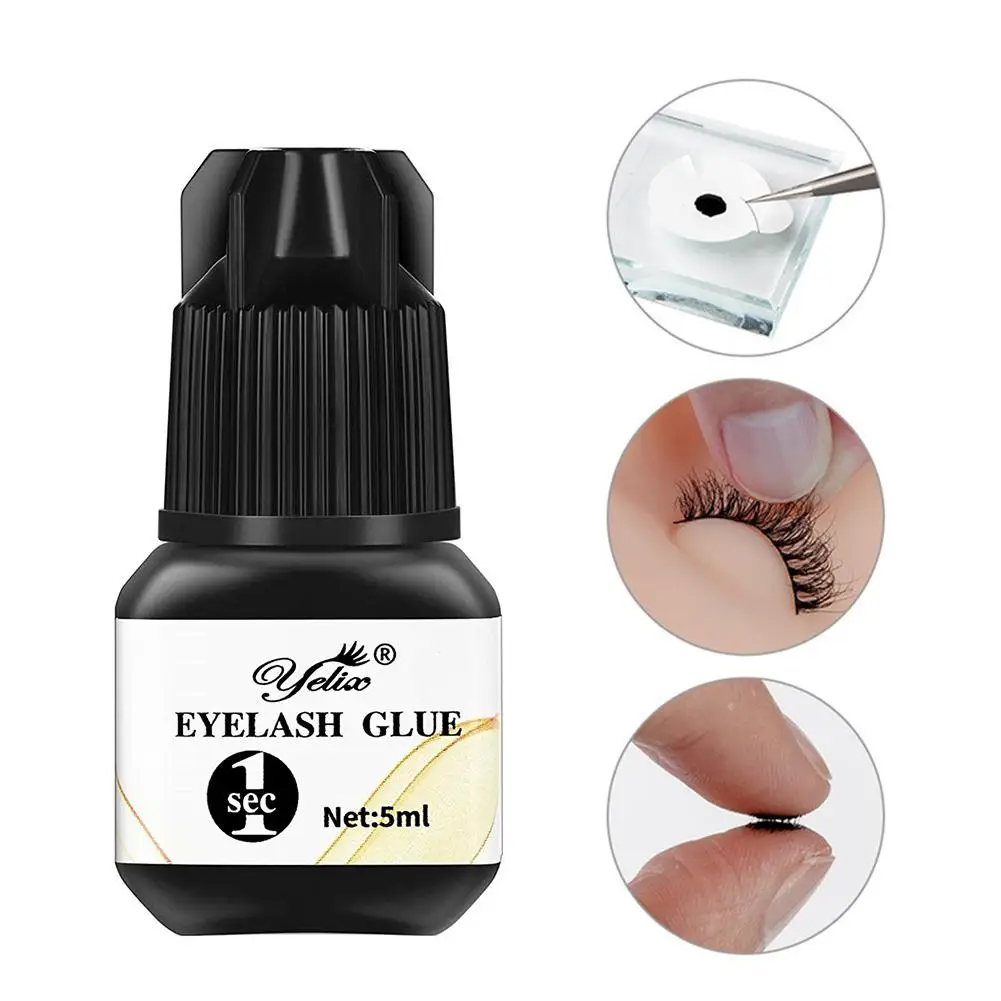 Eyelash Extension Glue Quick-drying Odorless Planting False Adhesive Keep 50 Days Powerful Black New | Красота и здоровье