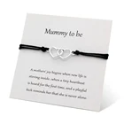 (Набор) браслеты для мамы, мать, сердце, дочь, бесконечность, Регулируемая Веревка, модные ювелирные изделия, подарок для женщин и девочек, Прямая поставка