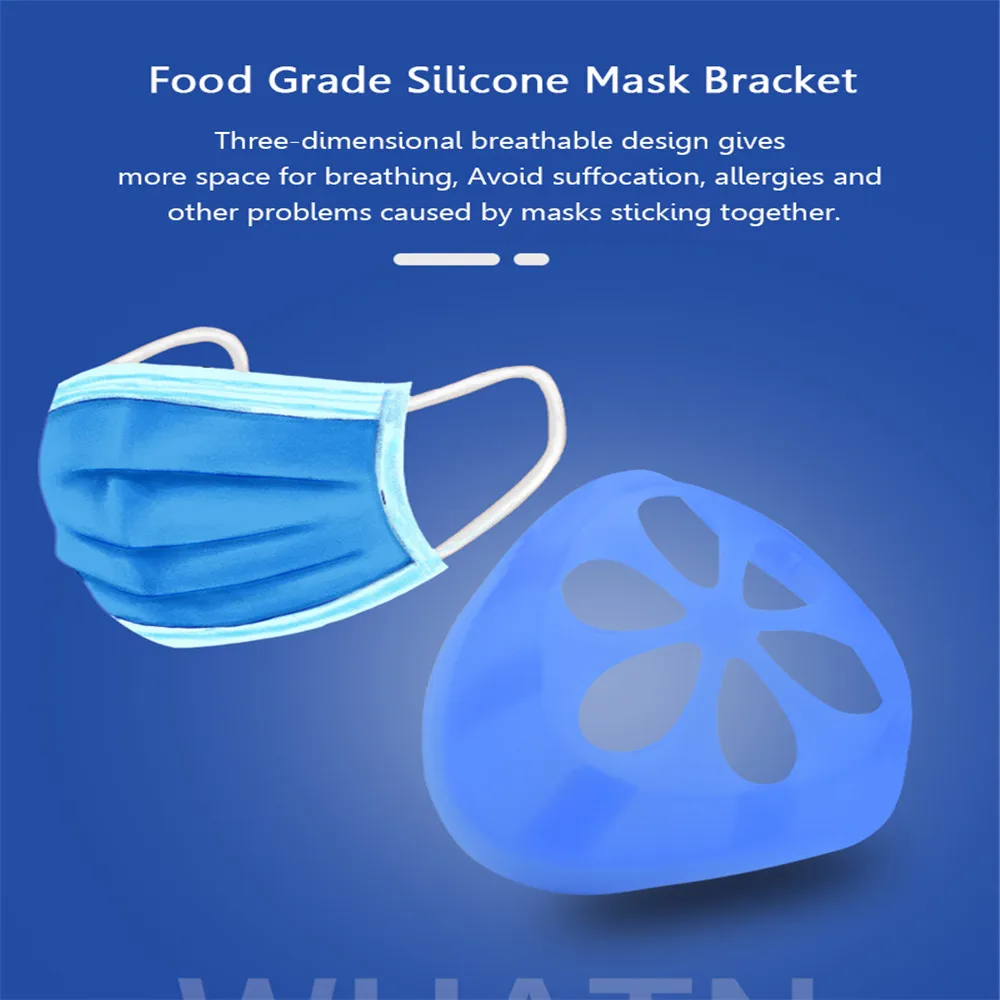 

New 3D Mouth Mask Support Breathing Assist Help Mask Inner Cushion Bracket Silicone Reusable Mask Holder Mask Bracket Face Skin