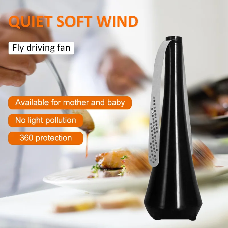 

360° Rotation Flies Repellent Fan Reflective Drive Fan Blade Insect Trap Mutes Automatic Flies Catcher for Outdoor/Household