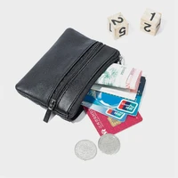 men women card coin bags key soft credit card holder zip leather wallet coin pouch bag purse carteira mini coin bags holders