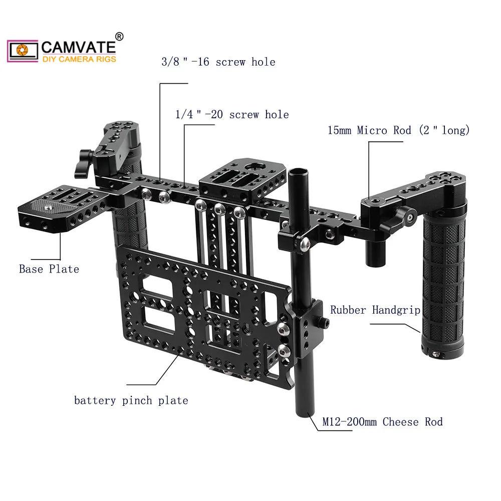 CAMVATE директора мониторы клетка Риг с резиновыми рукоятками и монтажные