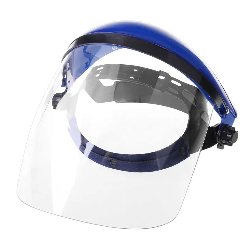 

Full Face Shield Visor Adjustable Transparent Hat Anti Scratch Splash Eye Protective Cover Empty Top Soft Cap W91F