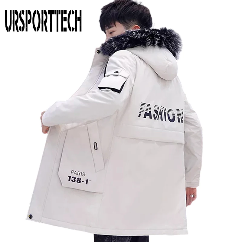 2020 Mens Winter Jacket Men Parkas Plus Size Casual Warm Thick Fur Collar Hooded Jacket Men Luxury Outwear Waterproof Parka Coat