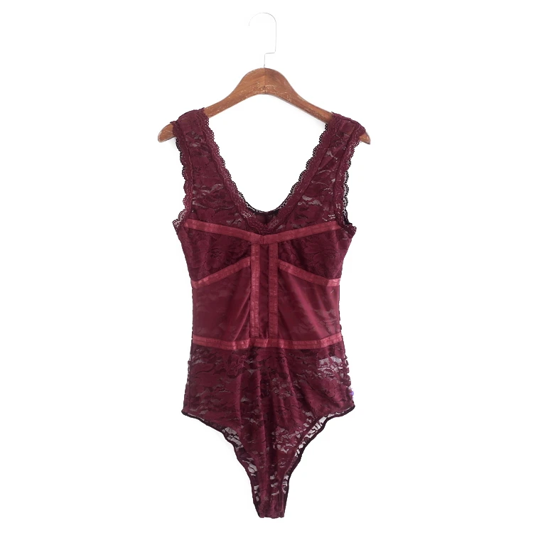 

Женский кружевной комбинезон без бретелек, тонкий облегающий комбинезон с цветочным принтом, с V-образным вырезом, без рукавов, лето 2018