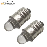 2pcs xenon white e10 screw base led torch headlight flashlight bulb 3v wholesale warm white