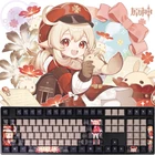 Кепка для клавиатуры Genshin Impact Klee, кепка для клавиатуры с сублимационной печатью, кепка для механической клавиатуры, 108 клавиш, поклонники игр, рождественский подарок, вишневый профиль