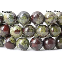 mamiam natural gragon blood jasper beads 6 10mm smooth round loose stone diy bracelet necklace jewelry making gemstone design