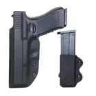 IWB Kydex кобура для пистолета Glock 17 22 43 43X страйкбола кобура для пистолета скрытый чехол для переноски 9 мм маг сумка Охотничьи аксессуары