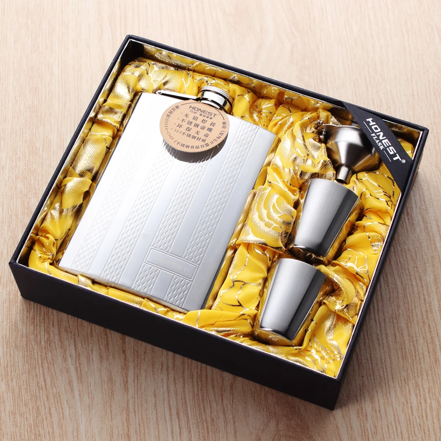 

High Quality Wine Hip Flasks Whisky Pot Bottle Hip Flask Alcohol Bottle Stainless Steel Portable Flasque Alcool Drinkware AB50HF