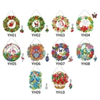 Набор сделай сам для алмазной живописи, цветочный венок, Рождественское украшение для дома, двери, подвеска, Рождественский Декор, Алмазное ремесло