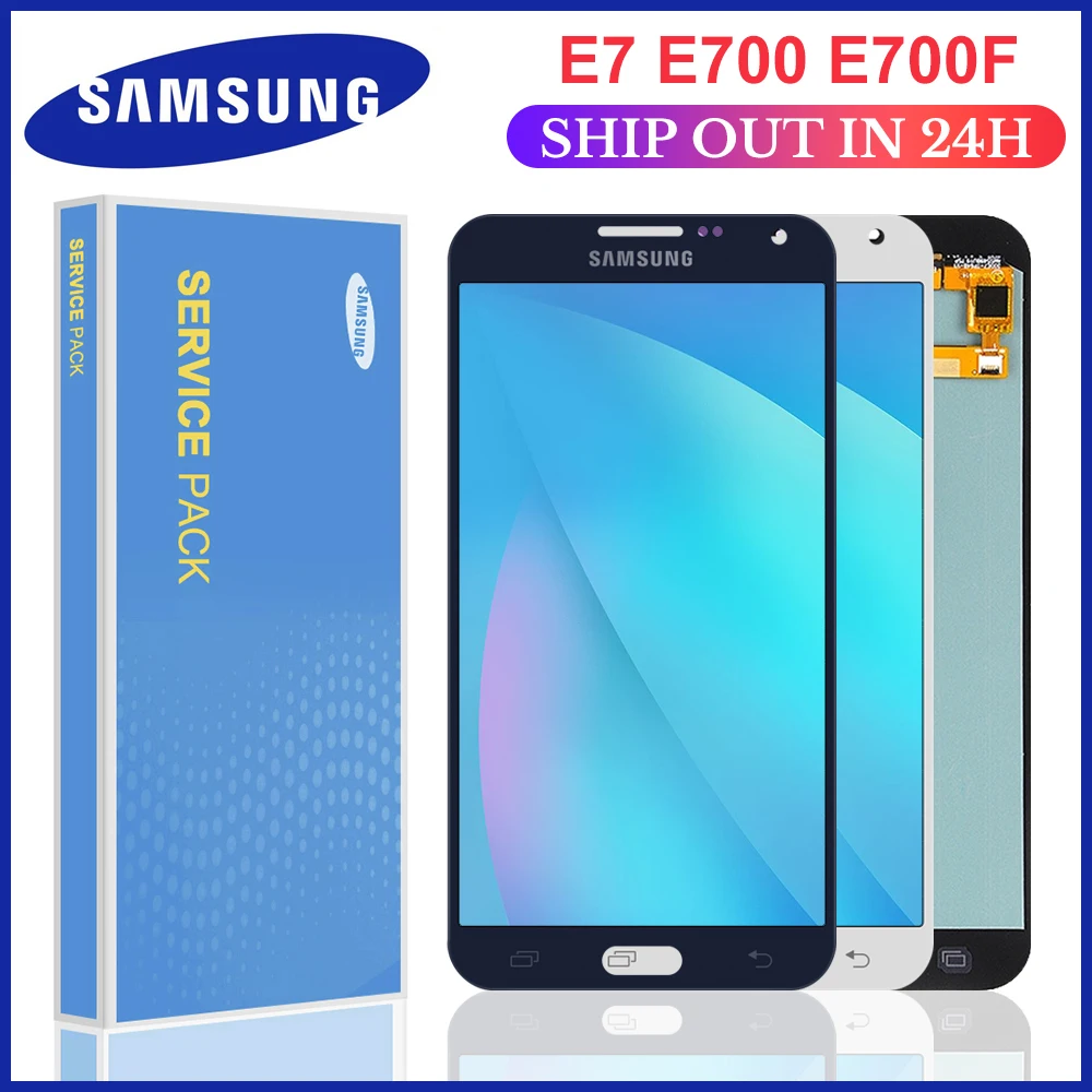 ЖК дисплей AMOLED для SAMSUNG E7 сенсорный экран Galaxy E700 E700F E7000 E7009 5 дюйма дигитайзер в