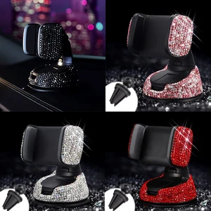 3 in 1 360 degree car phone holder for car dashboard auto windows and air vent with diy crystal diamond type for bmw for toyota free global shipping