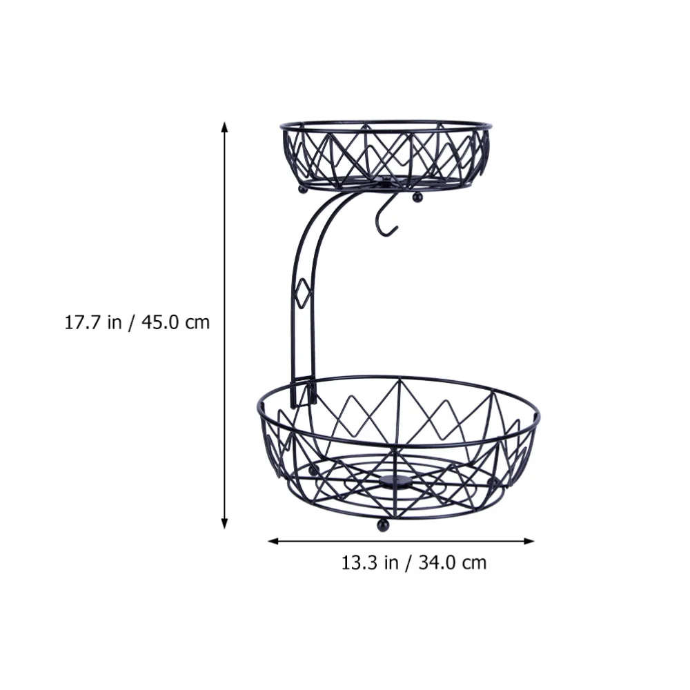 

1pc Creative Double-layer Storage Basket Storage Basket Iron Storage Basket