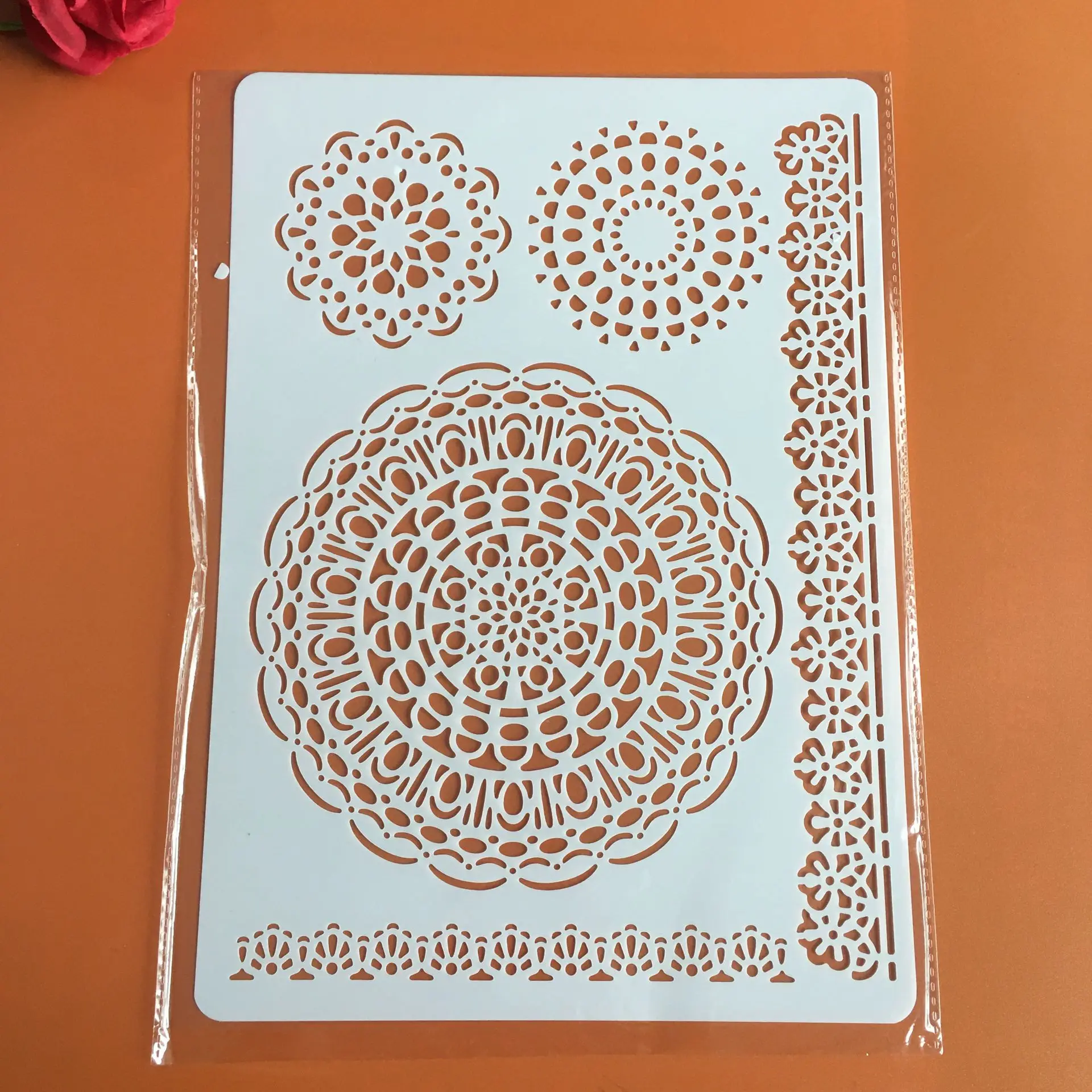 

Mandala Datura flowers A4 29*21cm DIY Stencils Wall Painting Scrapbook Coloring Embossing Album Decorative Paper Card Template