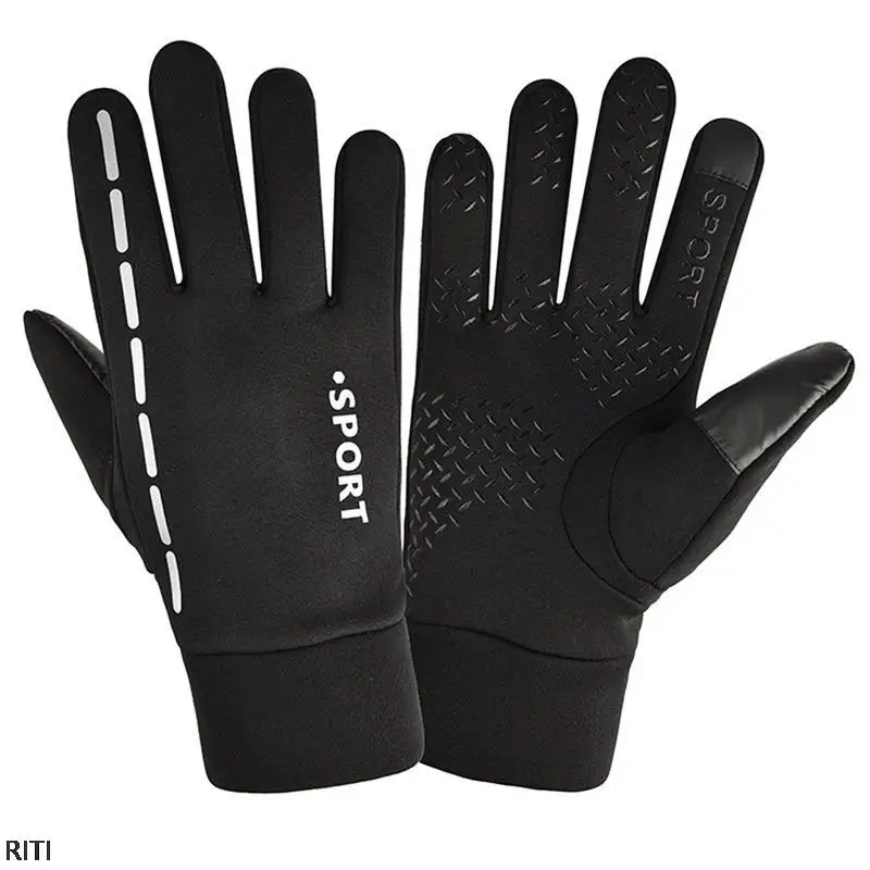 

Men Driving Warm Point Finger Screen Gloves Waterproof Motorcycle Cycling Gloves