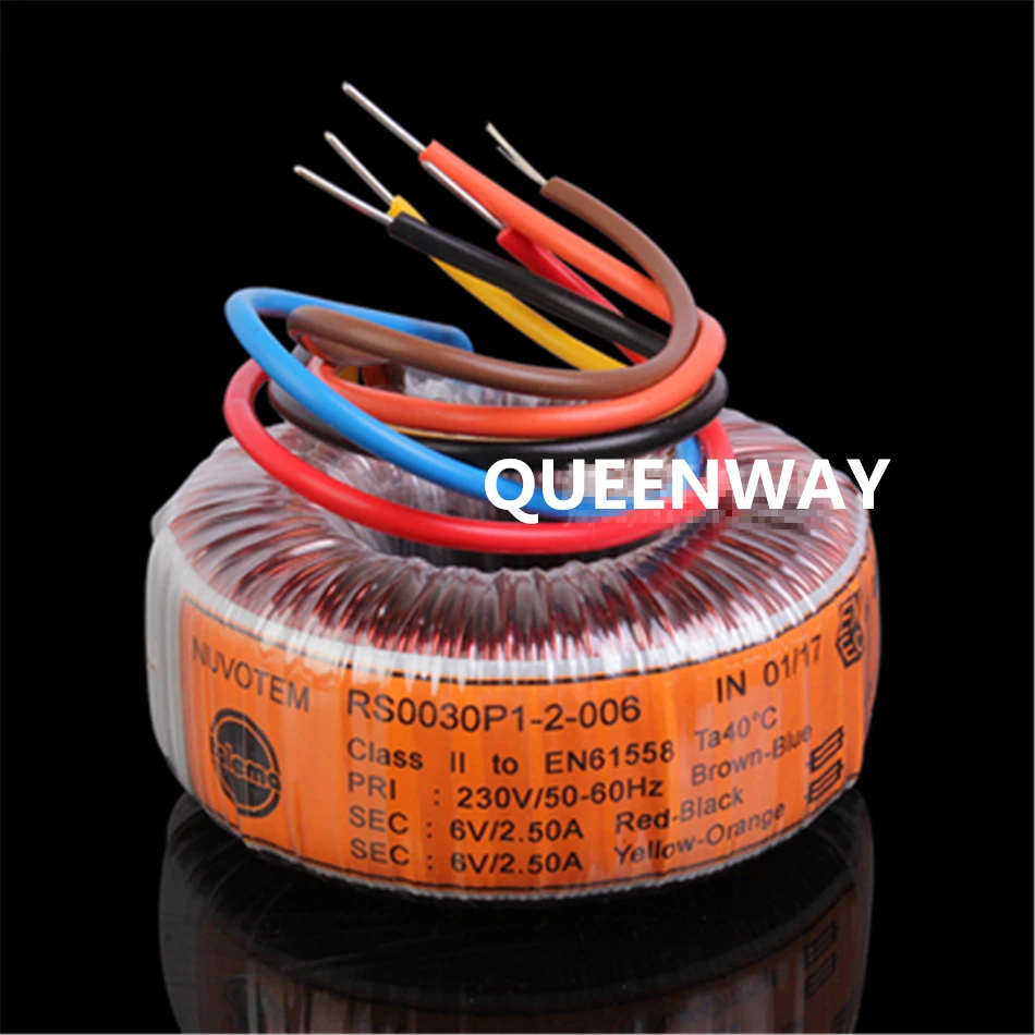 2*6V 9V 12V 15V 18V 25V 30W 4A RS Talema полностью экранированный тороидальный трансформатор 30VA