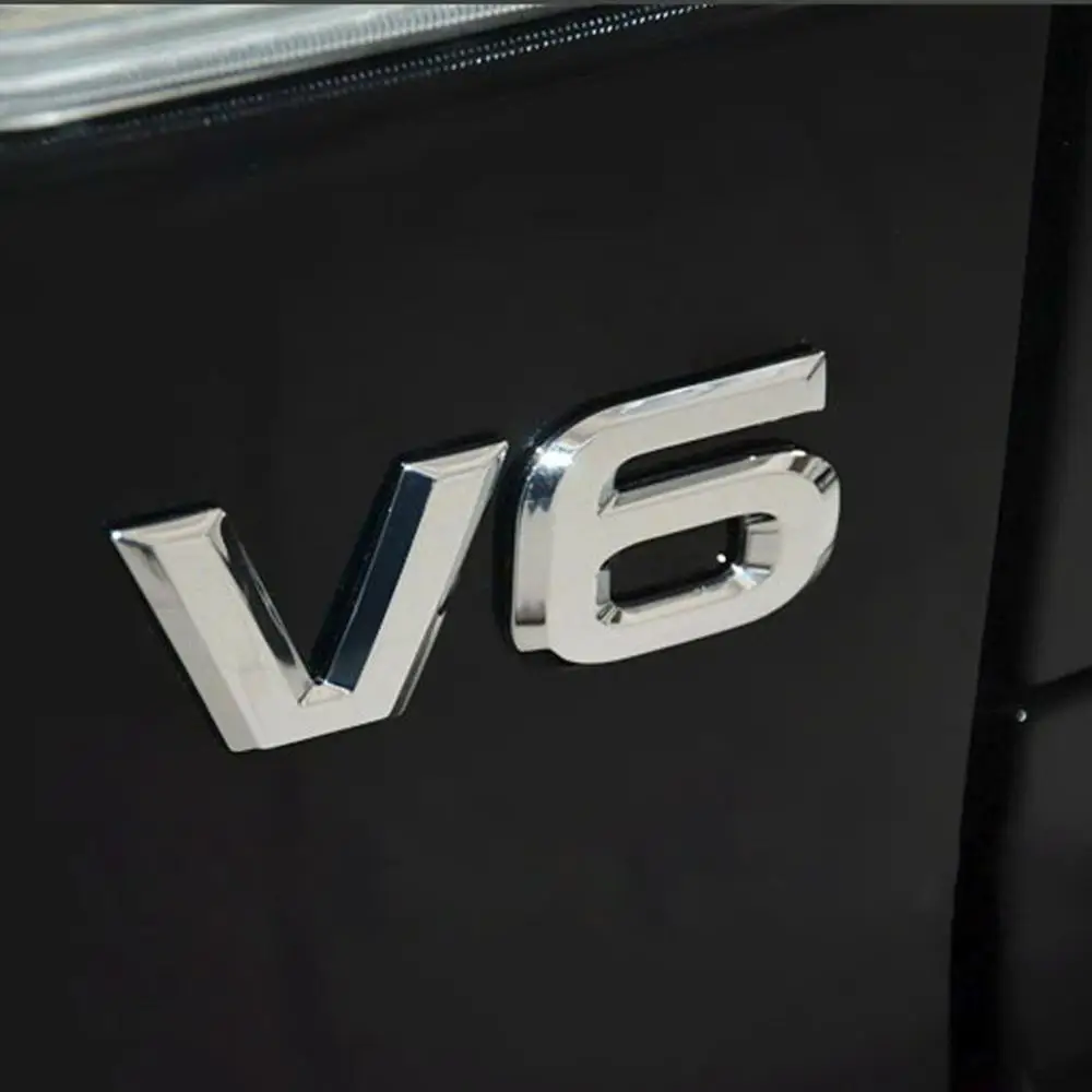 Dsycar 3D металлический V6 дисплей двигателя автомобиля стикер эмблема значок для Декор для автомобилей Аксессуары