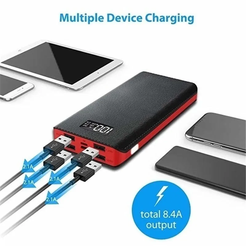 Power Bank 30000mAh power bank Мобильная внешняя батарея портативное быстрое зарядное устройство цифровой дисплей для всех внешний аккумулятор для смартфона