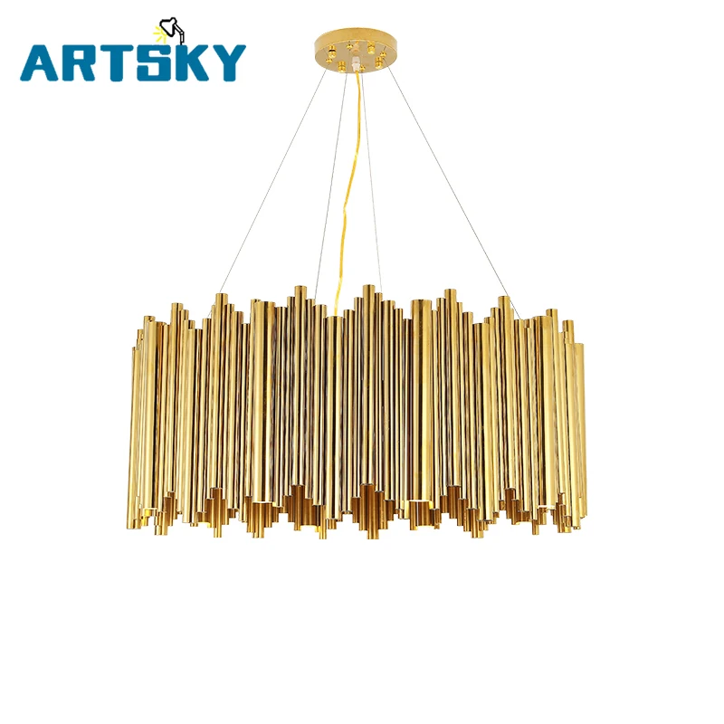 Итальянская металлическая овальная Круглая Люстра Креативный дизайн для