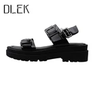 Сандалии DLEK женские с пряжкой сзади, повседневная обувь в стиле панк, дышащие Босоножки с открытым носком, ручная работа, Y2K