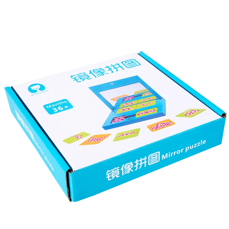 

Children's Montessori Mirror Puzzle Mirror Manual Intelligence Puzzle Space Logical Thinking Training Toy Gift