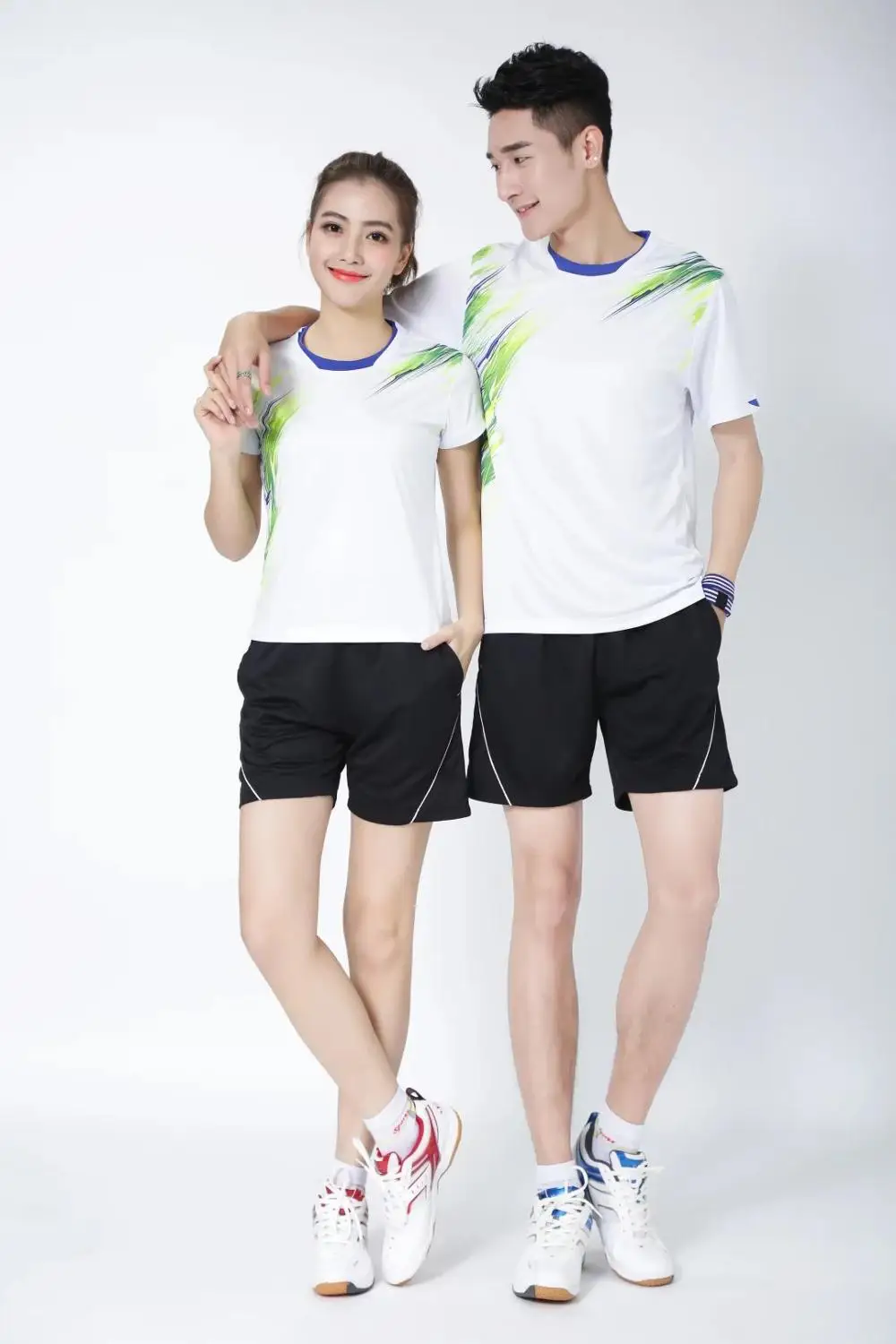 Новые быстросохнущие рубашки для бадминтона мужские/женские теннисные