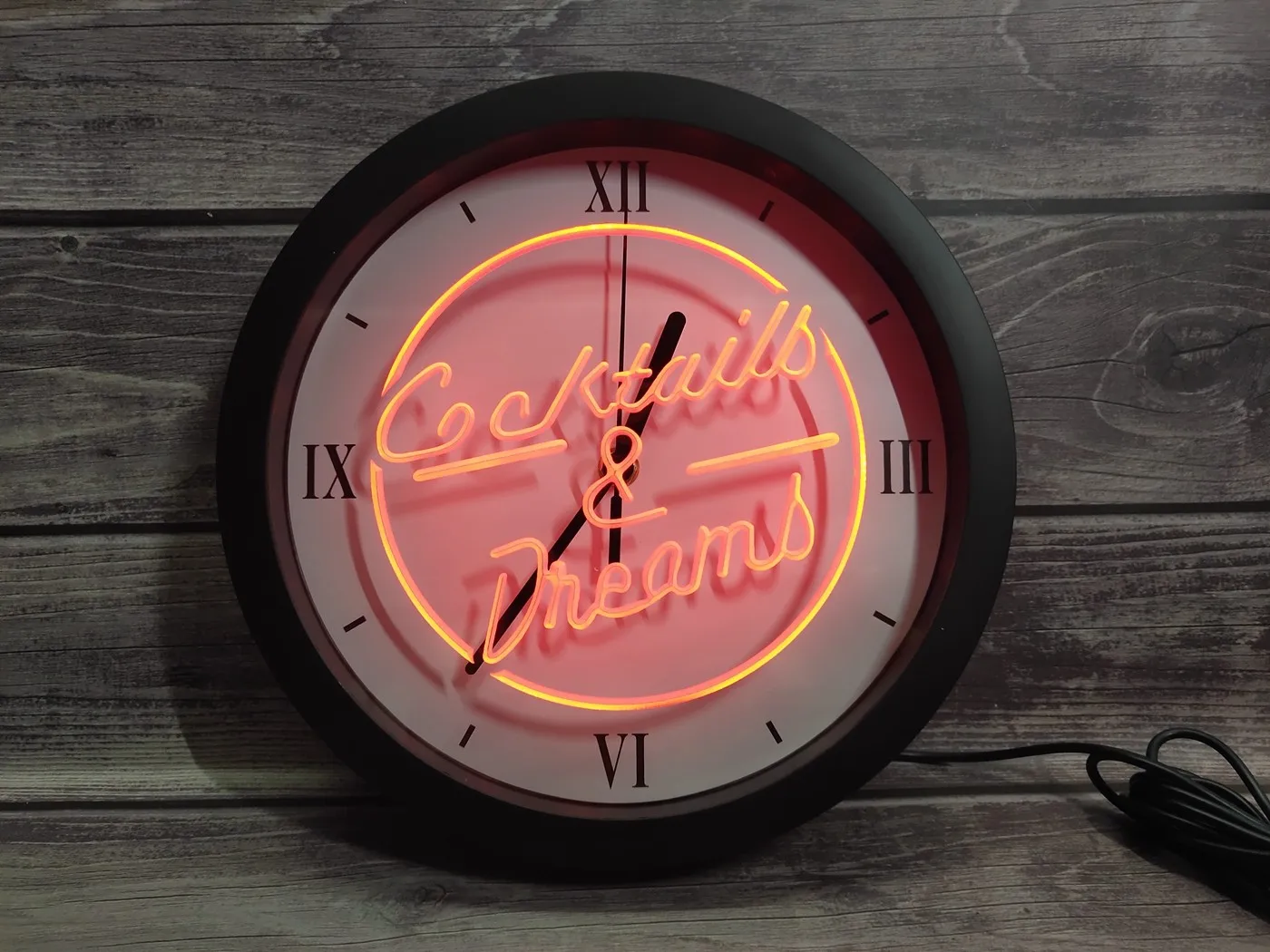 0b079 Cocktails &amp Dream Beer Bar Wine App Rgb 5050 Led Neon Light Signs Wall Clock |