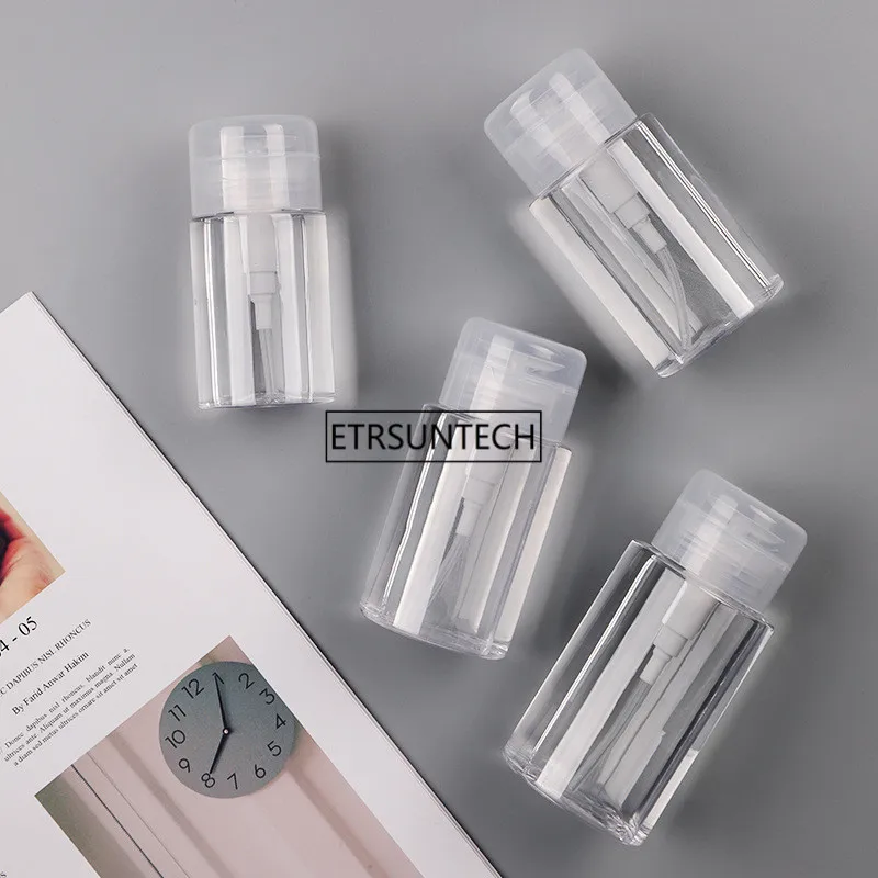 

50pcs Push Down Empty Pump Dispenser For Nail Polish Remover Alcohol Clear Liquid Bottle Storage Bottle