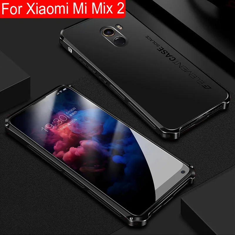 Чехол для телефона с металлической рамкой Xiaomi Mi Mix 2 тонкий жесткий алюминиевый