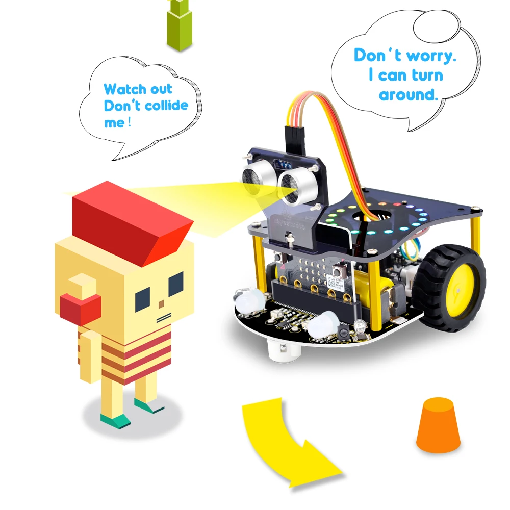 2019New! Keyestudio Mini Smart Robot Car V2.0 для Micro:bit (без Main Board)|Технологии| |