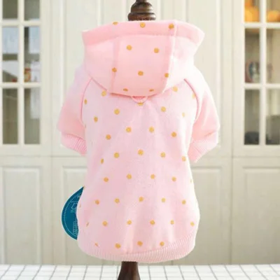 Pink Маленький и средний Французский бульдог Тедди Одежда для домашних животных Осень Зима Милый принт собака с капюшоном свитер Досуг Стиль две ноги костюм для домашних животных - Цвет: Pink