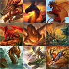 DIY Алмазная роспись дракона Dotz фэнтезийные настенные художественные наборы украшение для дома искусственное изображение жемчужина инкрустированный кристалл