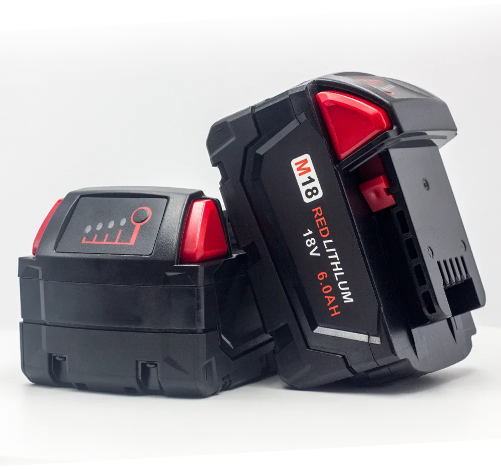 

Replacement of Milwaukee Outillage 18V M18 XC Battery with 18V 6000mAh Lithium Battery for 48-11-1815 M18B2 M18B4 M18BX L50