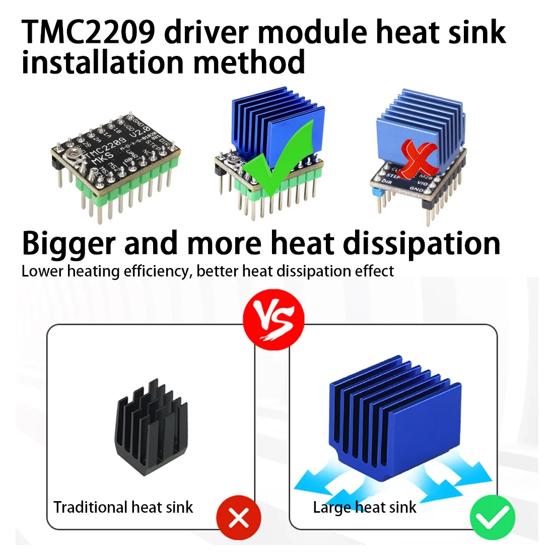 Оригинальный шаговый двигатель MKS TMC2209 2209 StepStick детали для 3D-принтера а UART