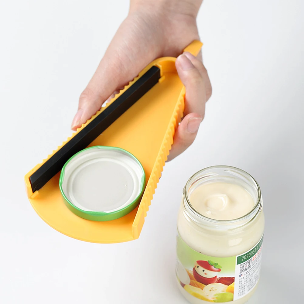 

4pcs Multi Function Can Opener Bottle Opener With Silicone Handle Easy To Use For Children, Elderly Jar Opener Kitchen Accessory