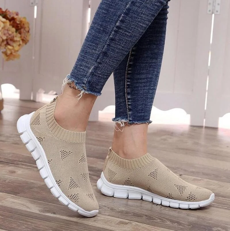 

Women Fashion Slip-On Sneaker Women's Casual Sport Vulcanize Shoes Breathble Sneakers Female Slip on Flats Zapatillas Mujer 43