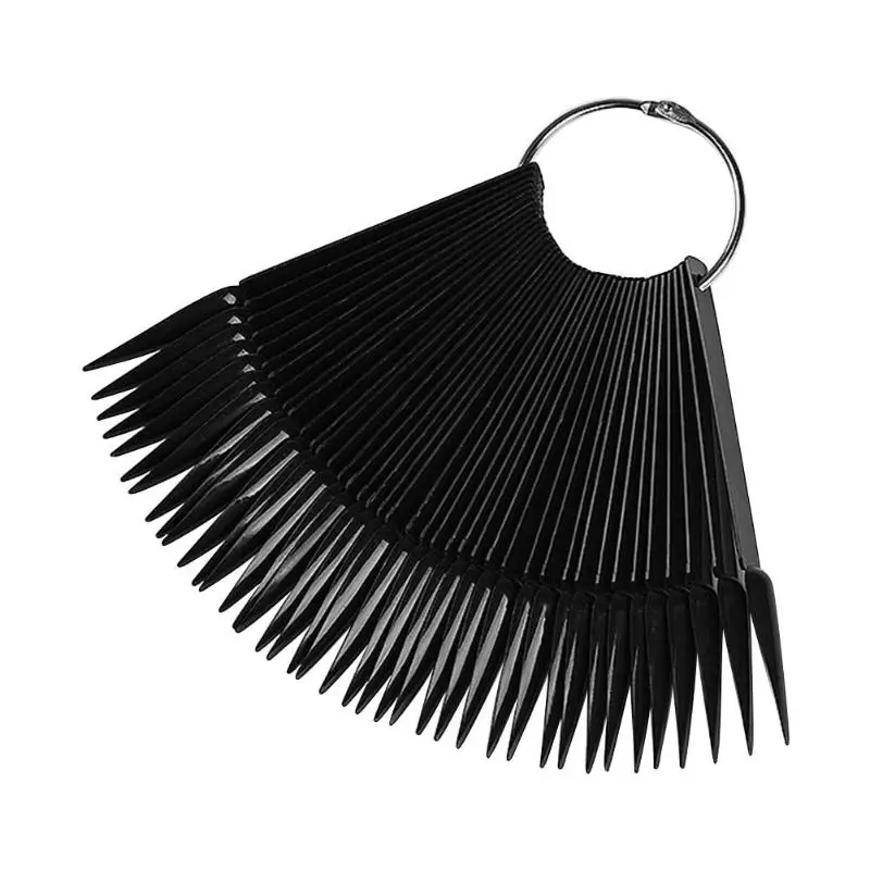 Веерообразное кольцо с острыми ногтями 40 штук металлическое из АБС пластика для