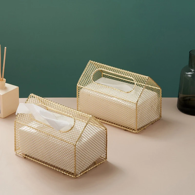 

European Style Hollowed Tissue Case Box Storage Organizer Kitchen Home Decor Office Napkin Holder Papers Dispenser