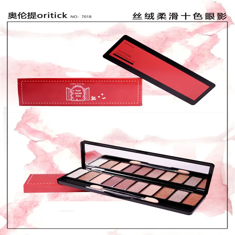 Новинка 10 цветов мерцающие матовые тени для век палитра макияжа