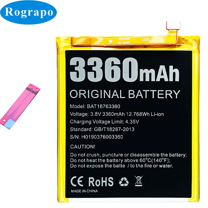 

100% Оригинальный 3360mAh BAT18763360 мобильный телефон аккумулятор Для Doogee Y7 N10 с номером отслеживания