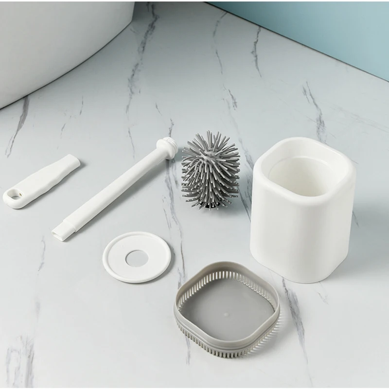 toilet brush holder wall mounted set creative toilet brush long handle no dead corner cleaning brush bathroom cleaning kit free global shipping