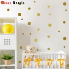 Золотые стикеры в горошек для детской комнаты, настенные Стикеры для детской комнаты, Декор для дома, настенные Стикеры для детской комнаты, обои