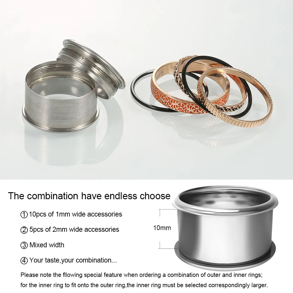 Cremo Women Turning Rings Black Filled Aceessories Ring Interchangeable Men Rotation Wedding Band Femme Bijoux |