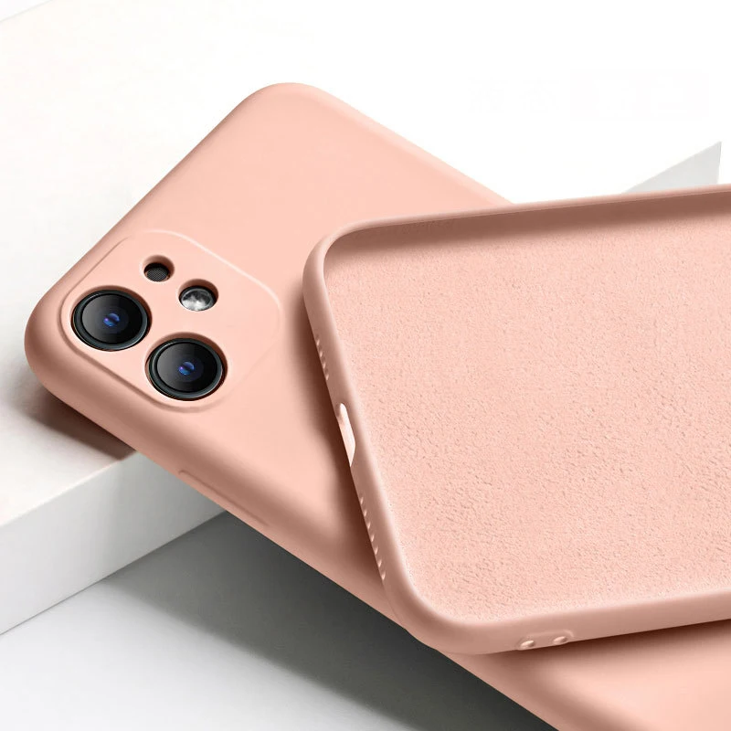 Объектив камеры полное покрытие защитный силиконовый чехол для iphone 11 Pro Max Микрофибра защитный чехол для телефона s Coque - Цвет: Pink