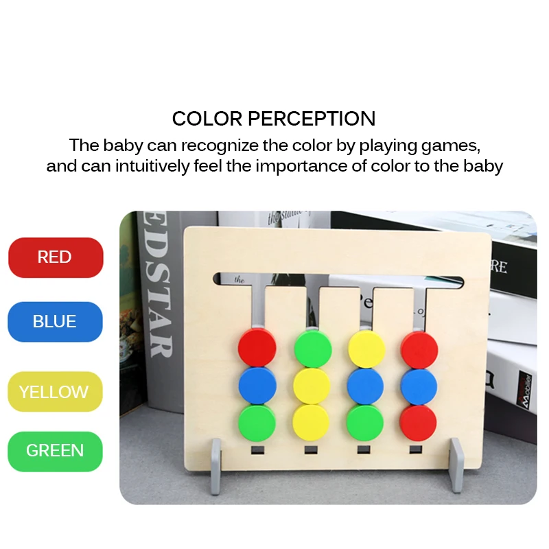 

Montessori Toy Colors and Fruits Double Sided Matching Game Logical Reasoning Training Kids Educational Toys Children Wooden Toy