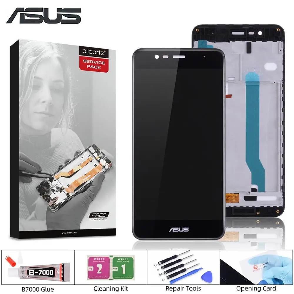 Дисплей для ASUS Zenfone 3 Max ZC520TL X008D LCD в сборе с тачскрином на рамке черный белый золотой