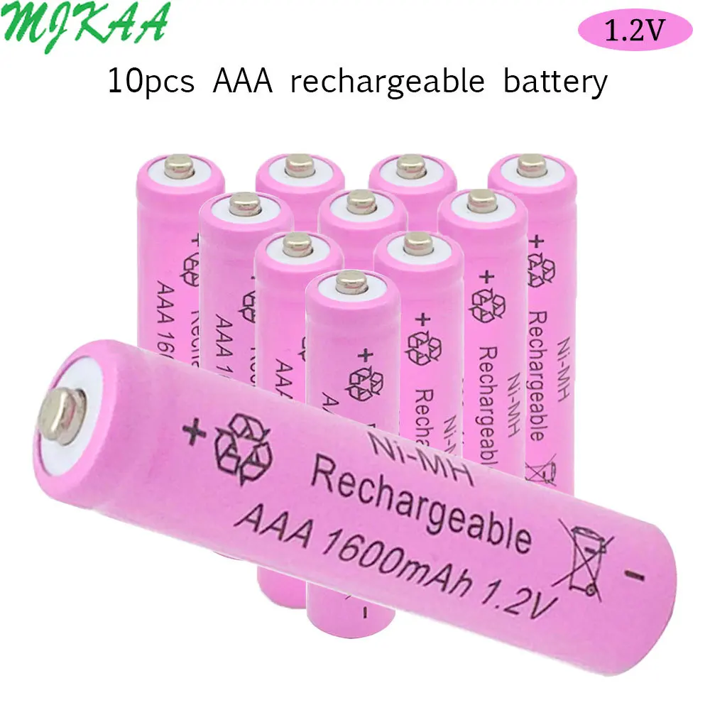 MJKAA 1600mAh Ni MH 1 2 V AAA аккумуляторная батарея 3A для камеры игрушки дистанционное