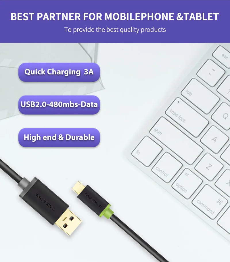 Кабель usb type-C, 3 А, кабель для быстрой зарядки, USB2.0, кабель для синхронизации данных, для samsung Galaxy S9 Plus, Note 9, Xiaomi, Oneplus 6, N036