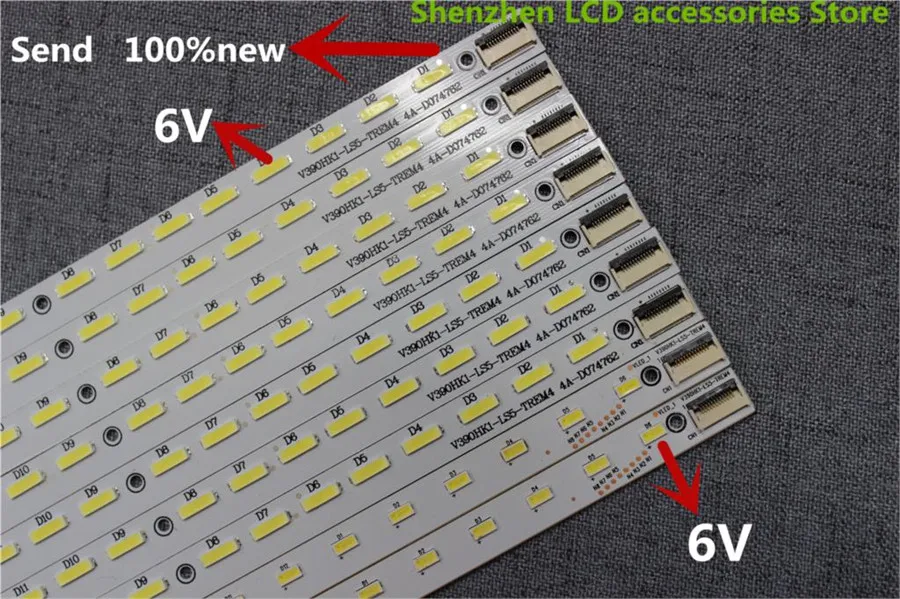 Светодиодный 48 s подсветки 495 мм для Hisense LE39A720, светодиодный 39K300J 4A-D074762, для ТВ LE39A700K, для LE39A700K, светодиодный, для LED-телевизоров, светодиодный, ...